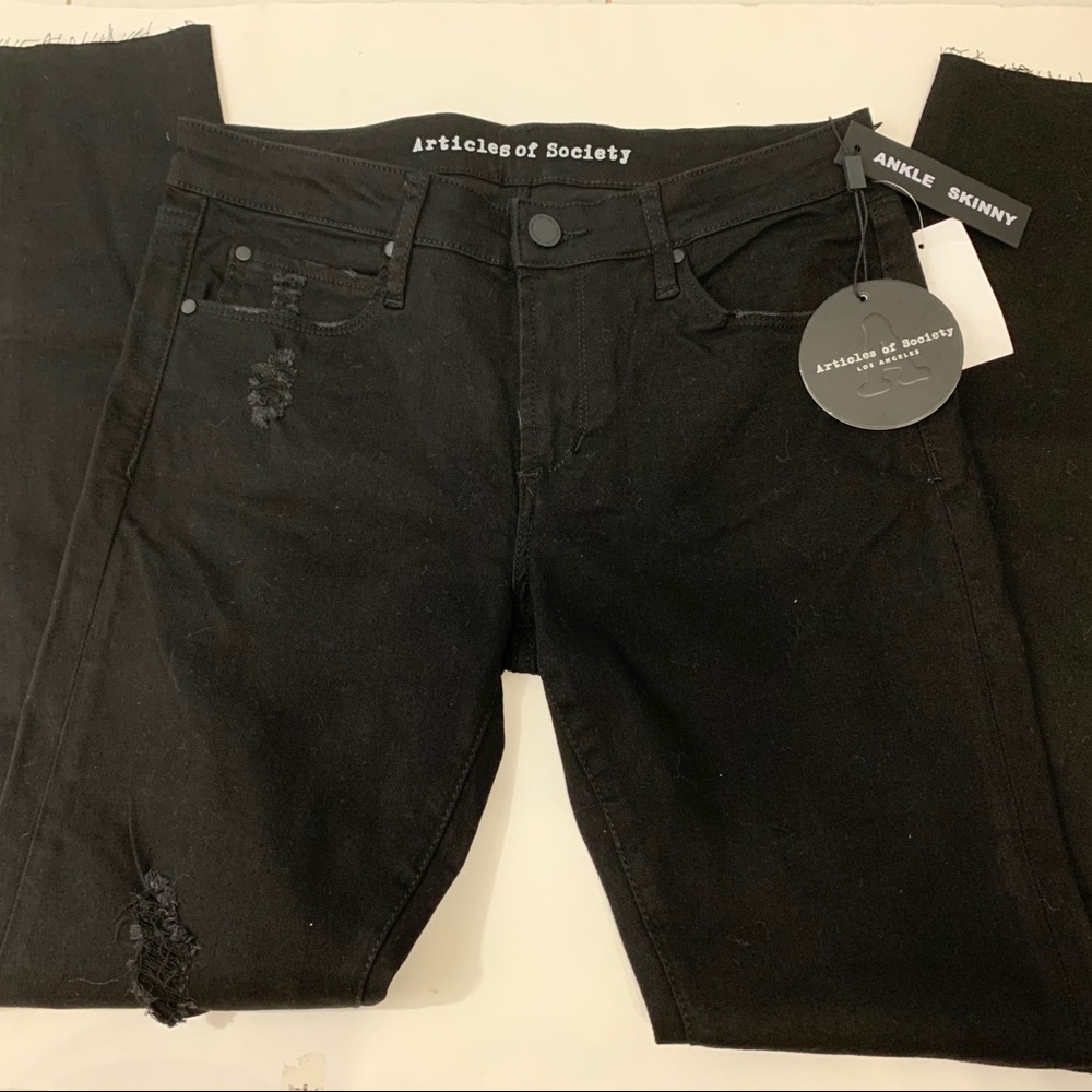 Articles of Society 28 Black Ripped Skinny Jean